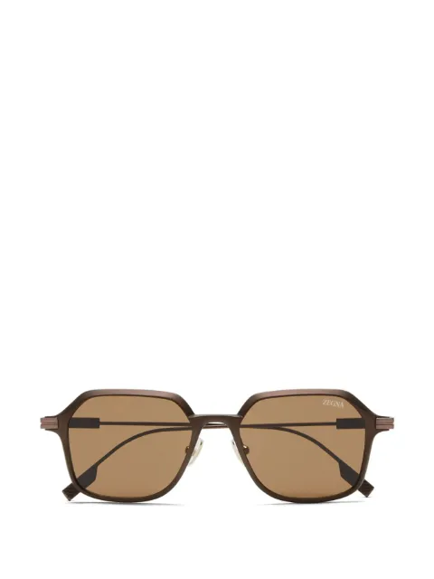 Zegna octagonal-frame sunglasses Brown EZ02745349E