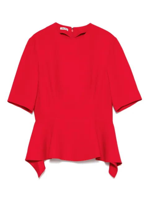 Miu Miu Pre-Owned 2000s peplum top Red HOLAMIU108