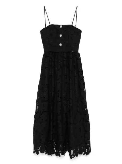 NISSA floral-lace midi dress Black RS15670