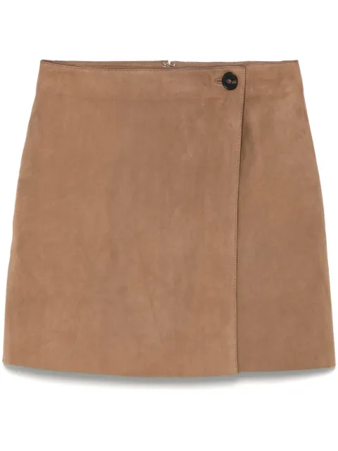 Yves Salomon suede mini skirt Neutrals 25EYJ21340AVXX