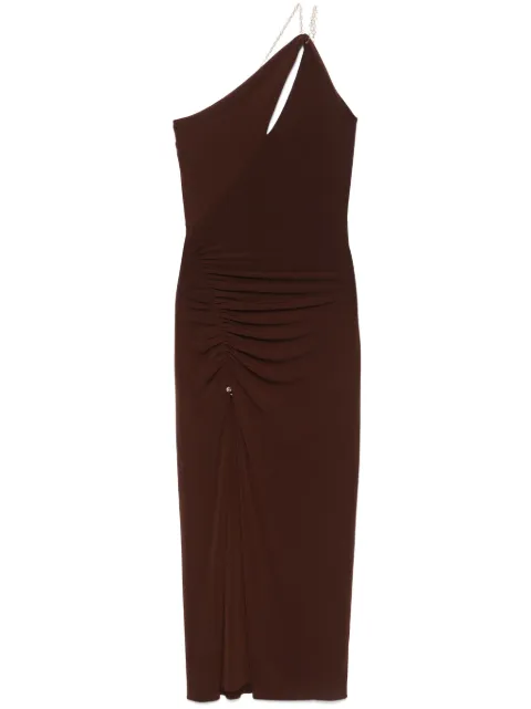 NISSA halterneck midi dress Brown RC15601BROWN