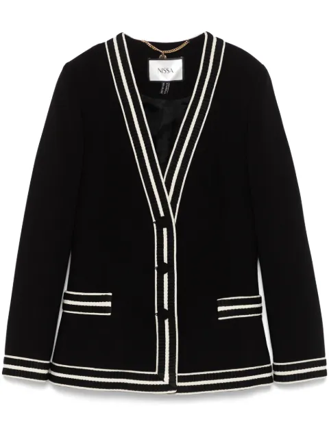NISSA single-breasted blazer Black S15761BLACK