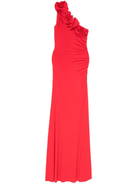 NISSA floral-appliqué maxi dress Red RS15825