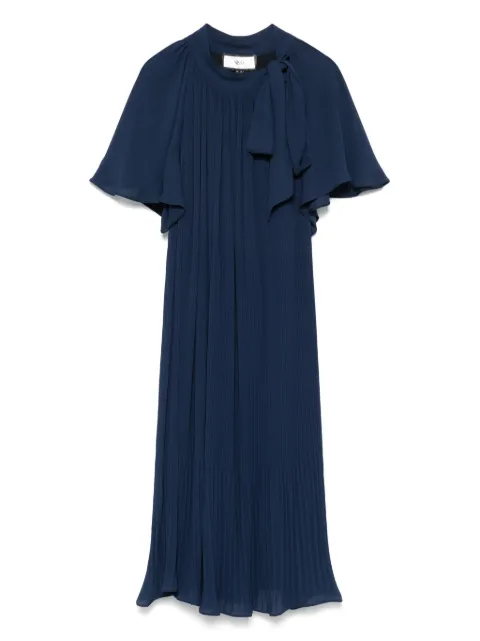 NISSA plissé midi dress Blue RC15007