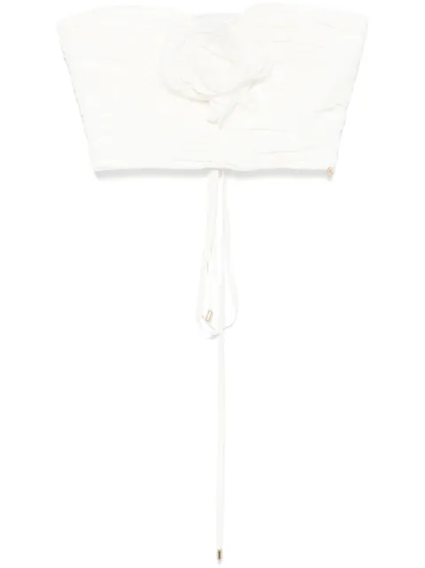 NISSA floral-appliqué top White TOP15615
