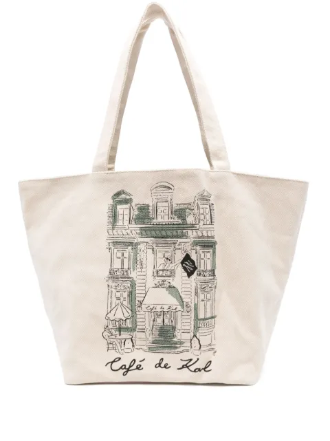 Karl Lagerfeld revesible canvas tote bag Neutrals A2W50003