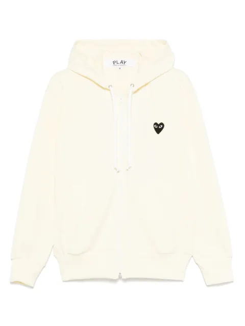 Comme Des Garçons Play large heart-print zip-up hoodie Neutrals AXT254