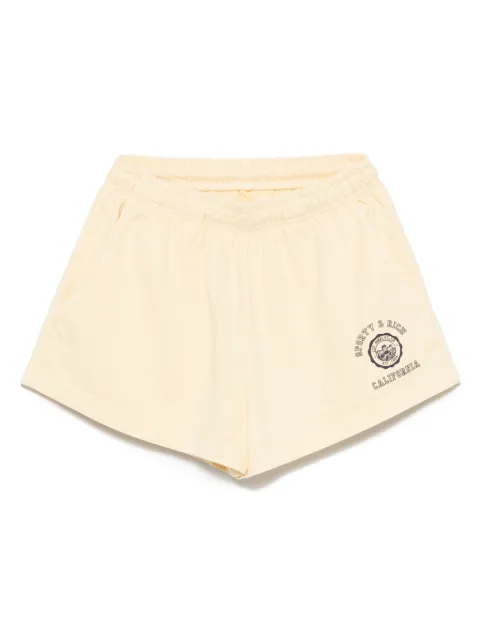 Sporty & Rich logo-print shorts Yellow SH037606508