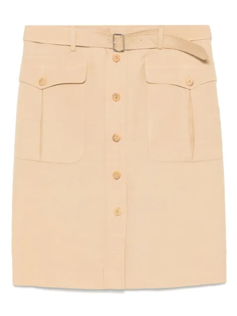 Hermès Pre-Owned 2000s slub-texture mini skirt Neutrals HRM580BE