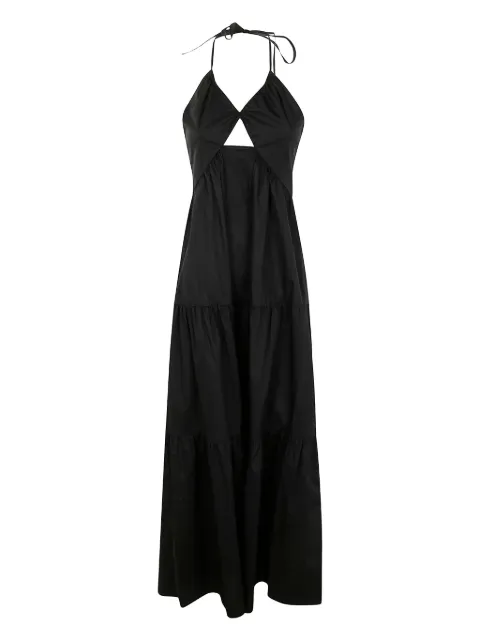 TWINSET tie-fastening cut-out maxi dress Black 251TT2027