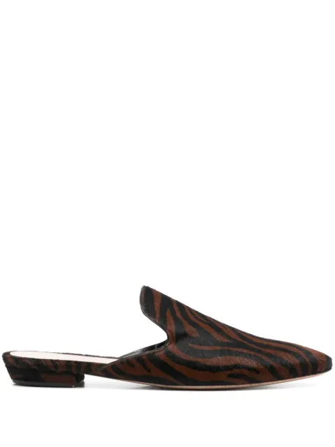 Gianvito Rossi zebra-print slippers Brown G9302210RICPONTIRP