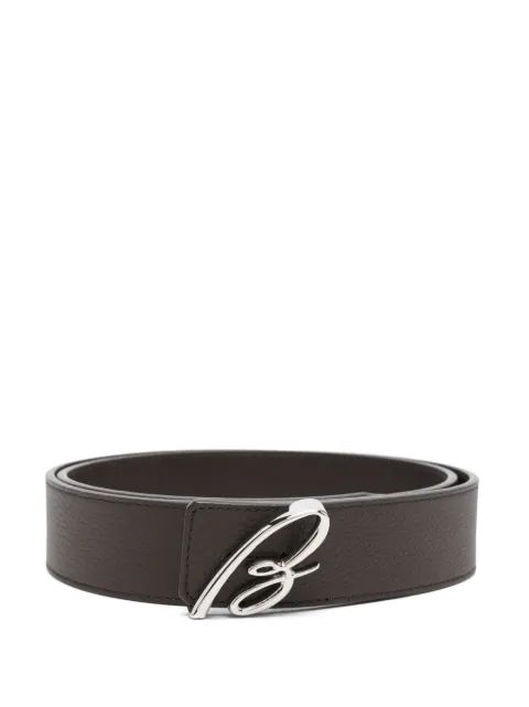 Brioni logo-buckle belt Brown OBAU0LPC732