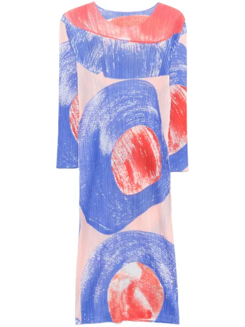 Pleats Please Issey Miyake Backlight midi dress Blue PP56JH687