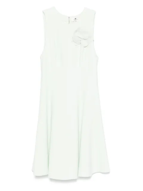 Elisabetta Franchi floral-appliqué crepe mini dress Green AB76351E2