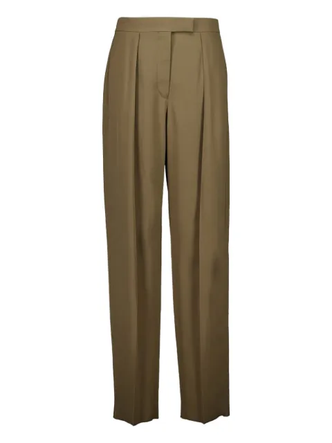 Ferragamo pleated-details trousers Brown 782662