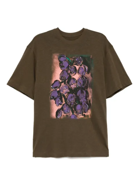 JNBY graphic-print T-shirt Brown 5P4112330