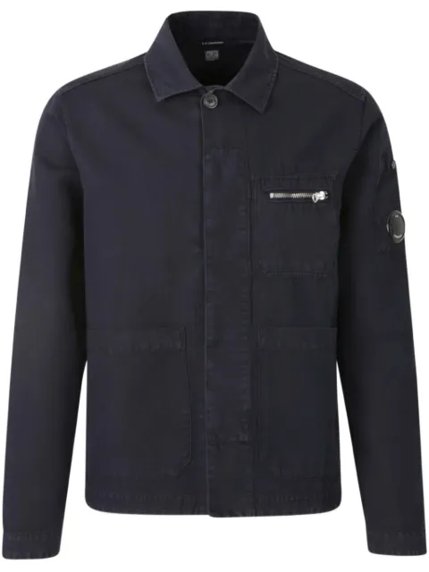 C.P. Company twill shirt jacket Blue 18CMOS200A006273G