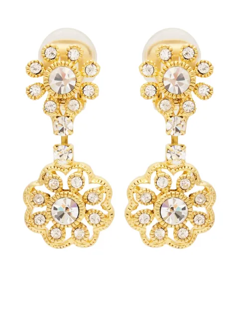 Kenneth Jay Lane flower-detailing earrings Gold 5795EGC