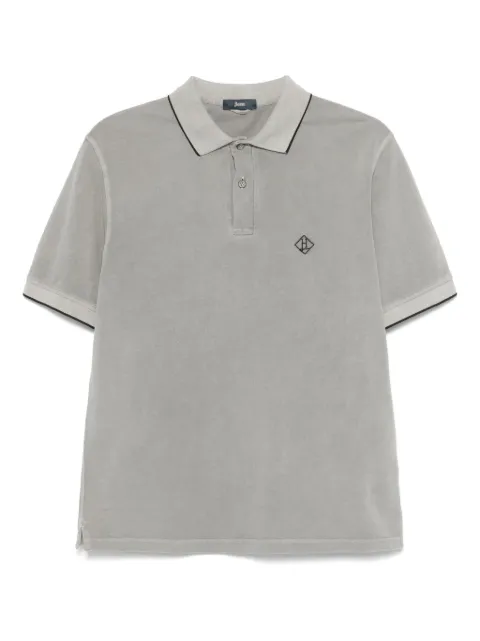 Herno logo-embroidered polo shirt Brown JPL00134U54006