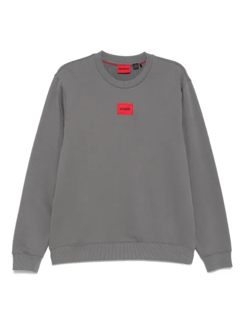 HUGO logo-patch sweater Grey 50447964