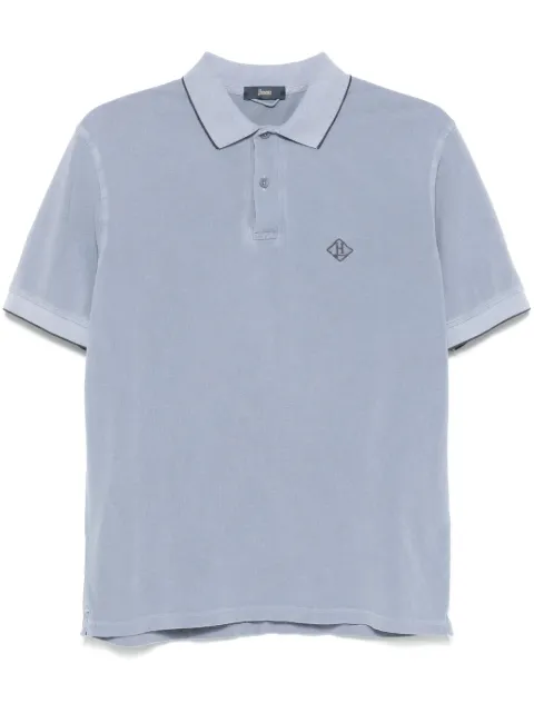 Herno logo-embroidered polo shirt Blue JPL00134U54006