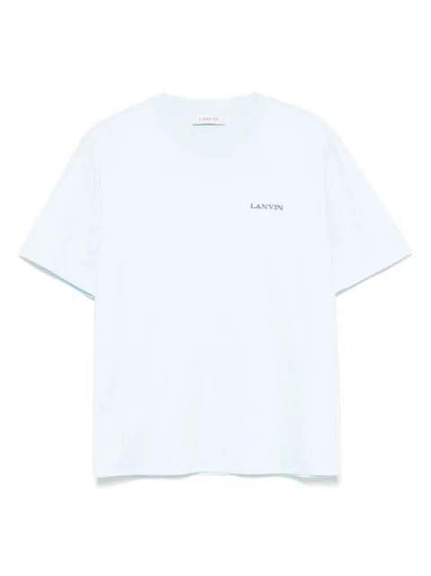 Lanvin logo-embroidered T-shirt Blue RMTS0115J234E25