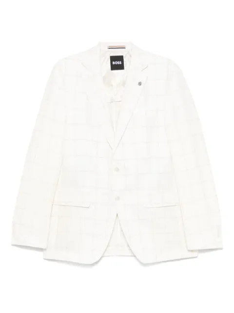 BOSS checked blazer White 50540502