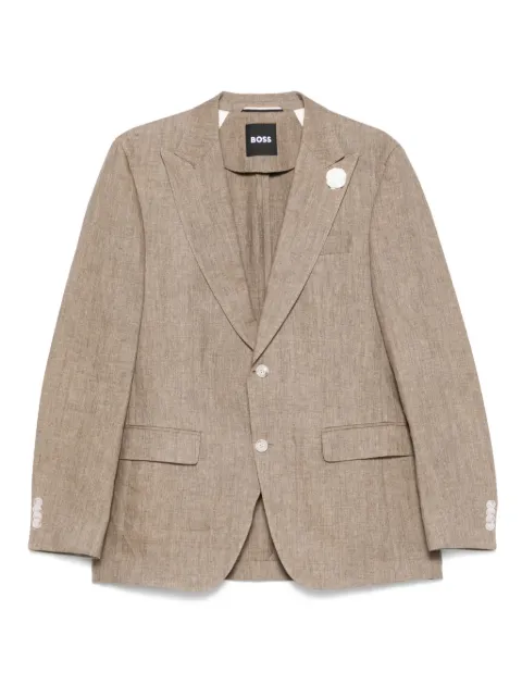 BOSS canvas blazer Brown 50540516