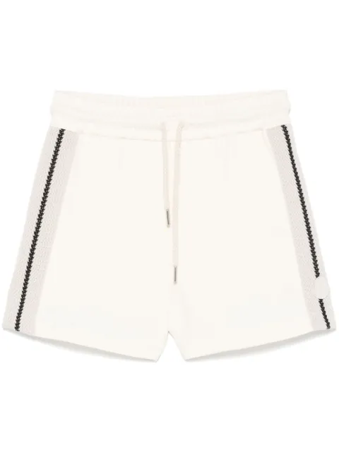 Moncler knitted-trim track shorts Neutrals K10938H0001789A1K