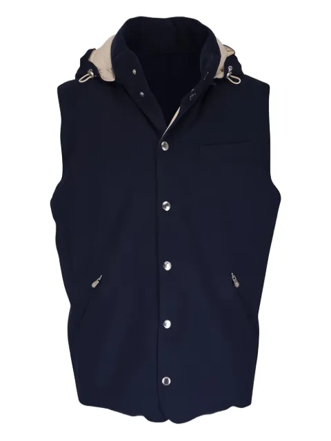 Brunello Cucinelli hooded gilet Blue MM4701775YCGD16