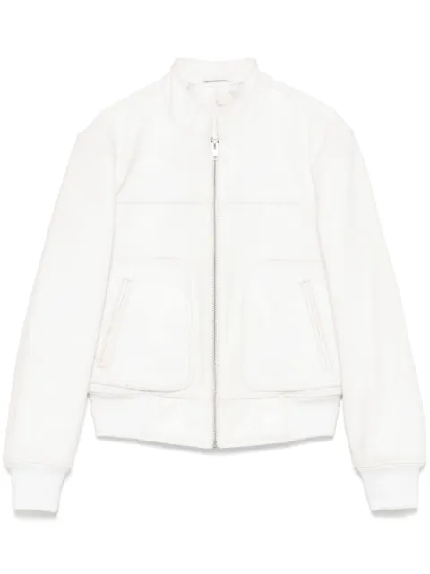 R13 cracked-effect jacket White R13WR393R501A