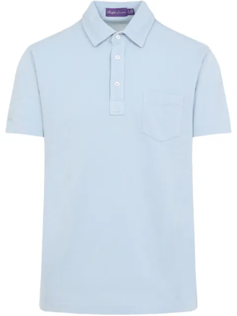Ralph Lauren Purple Label piqué-weave polo shirt Blue 790963409003