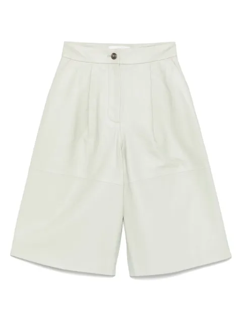 Yves Salomon leather shorts Green 25EP218XXAPXX