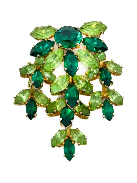 Jennifer Gibson Jewellery 1950s x Mitchel Maer Cascade brooch JGJMAEREMERALDBRO