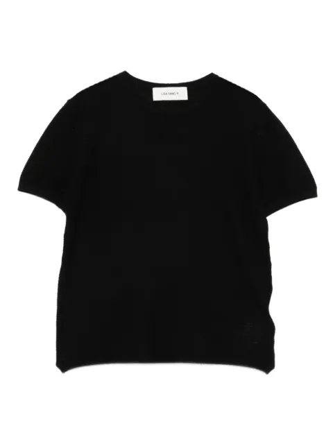 Lisa Yang short-sleeve cashmere top Black 2025101