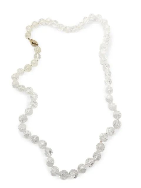 Jennifer Gibson Jewellery 1970s 9ct yellow gold Crackle Rock Crystal necklace White JGJCRACKLENKL