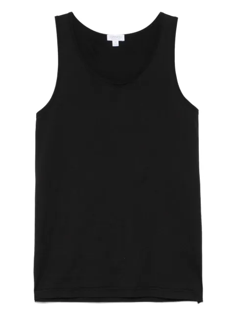Sunspel cotton tank top Black MVES4203