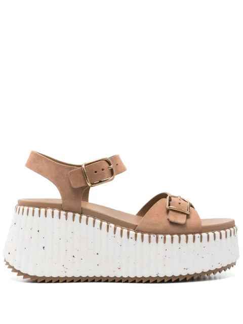 Chloé 70mm Nama sandals Brown CHC25U10PRY