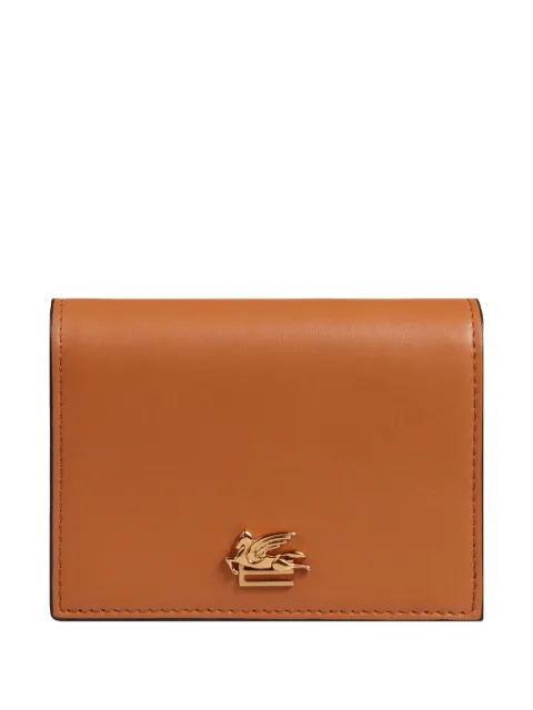 ETRO Pegaso-motif leather wallet Brown 1I003