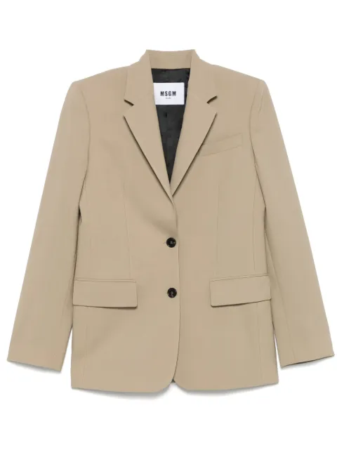 MSGM single-breasted blazer Neutrals 3841MDG26257127