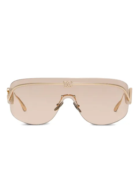 Dolce & Gabbana Eyewear logo-plaque pilot-frame sunglasses Gold VG2320VM273