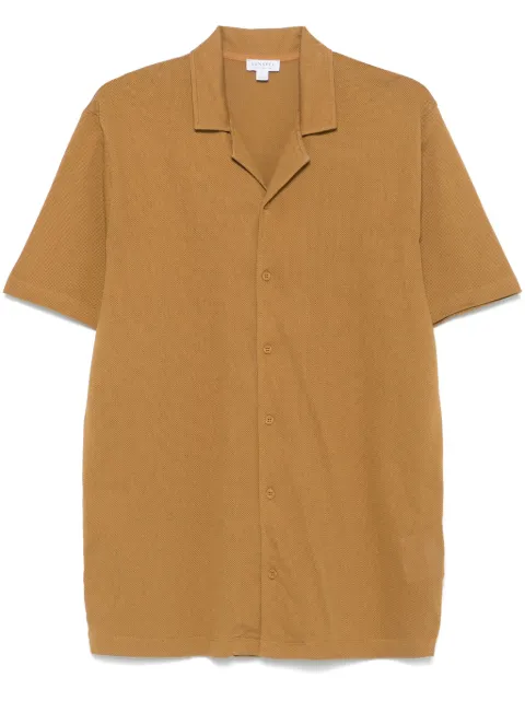Sunspel Riviera shirt Brown MSHT2046