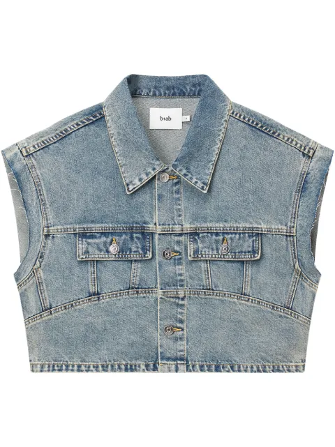 b+ab short-sleeve denim jacket Blue 5S121AS