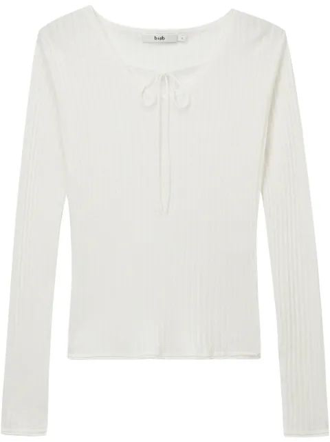 b+ab ribbed-knit top White 5S316AS