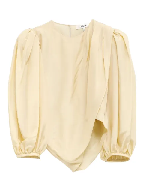 Chloé silk blouse Yellow CH25UHT69489