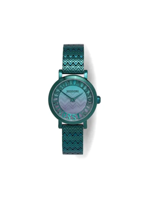 Missoni Zigzag Teal 36mm Green MWCY00623