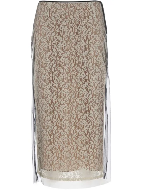 FENDI layered midi skirt Neutrals FQ7641AUP7
