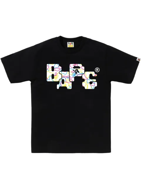 A BATHING APE® logo-print T-shirt Black 001TEL301041M