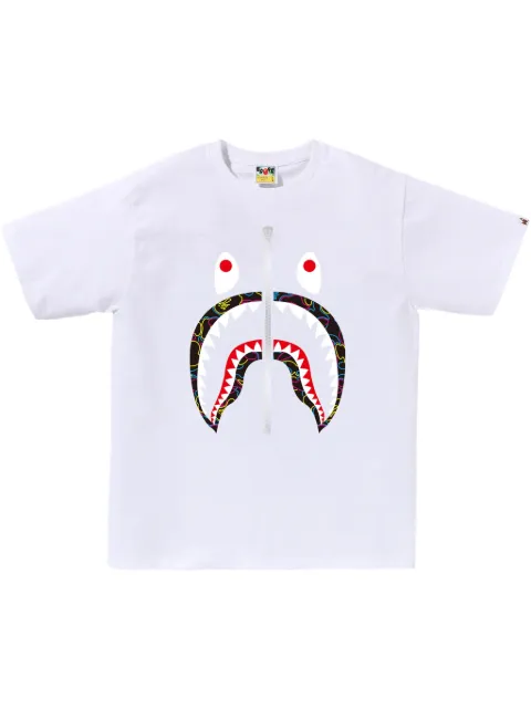 A BATHING APE® shark-print T-shirt White 001TEL301040M