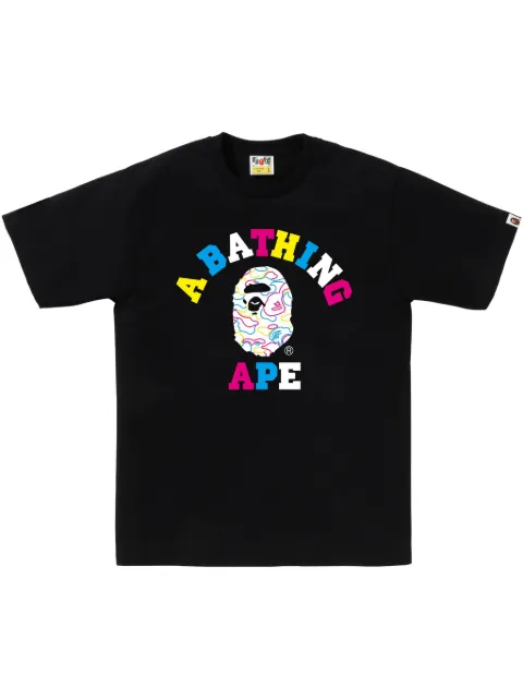 A BATHING APE® logo-print T-shirt Black 001TEL301038M